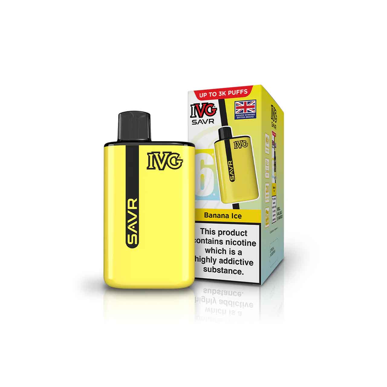 IVG SAVR Prefilled Pod Vape Kit Banana Ice Flavour