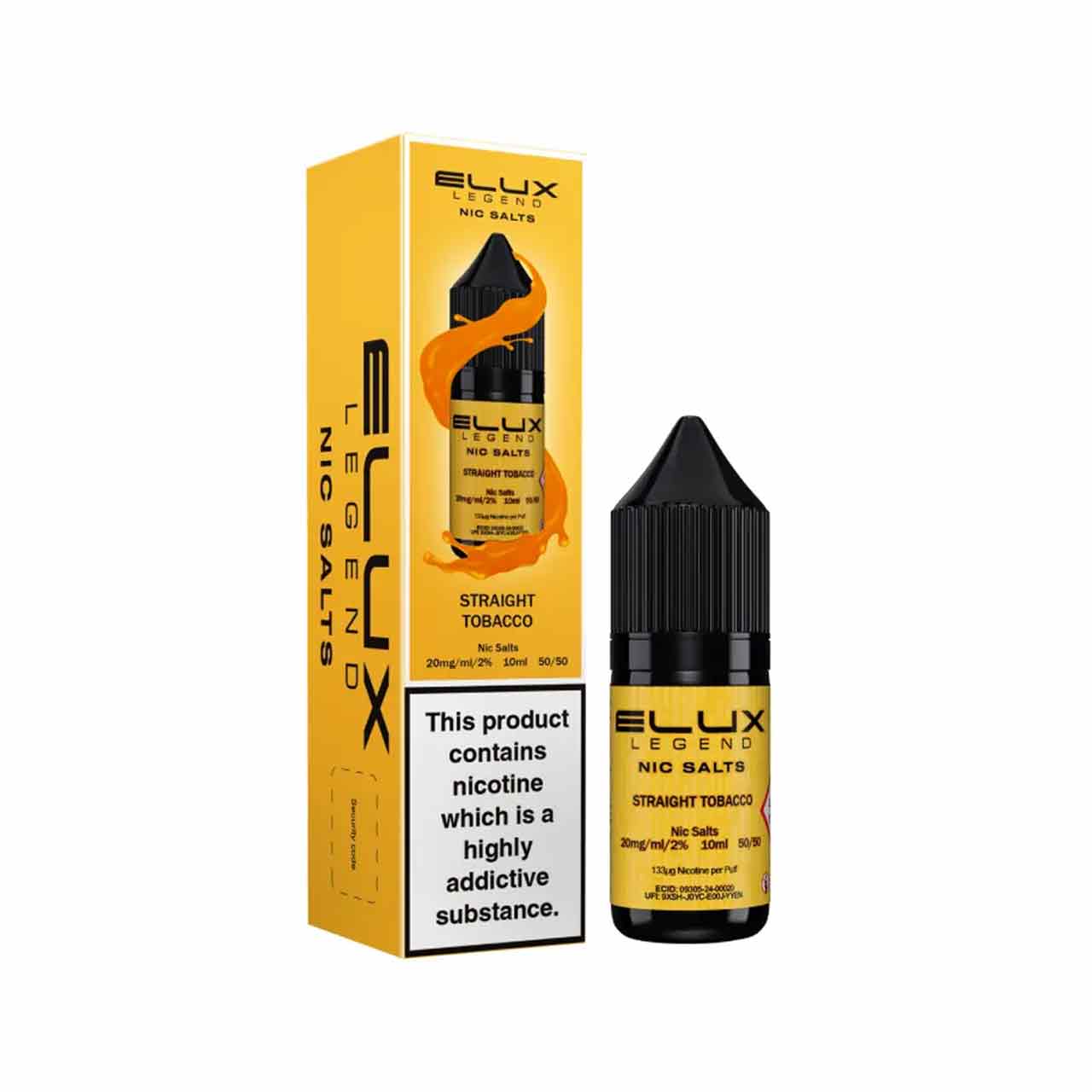 Elux Legend Nic Salts Straight Tobacco