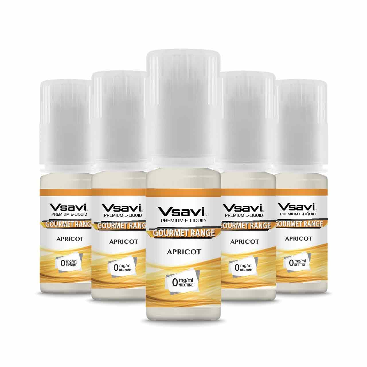 Vsavi Gourmet 100% VG E-liquid - Apricot Flavour 5 x 10ml