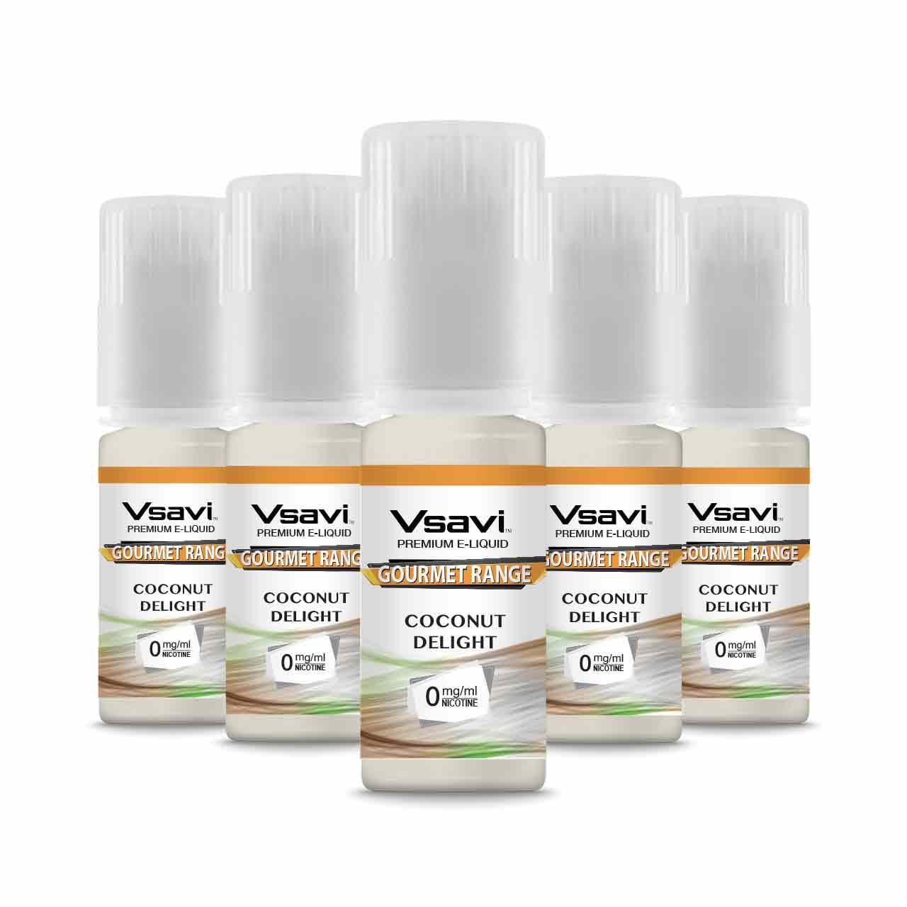 Vsavi Gourmet 100% VG E-liquid - Coconut Delight Flavour 5 x 10ml