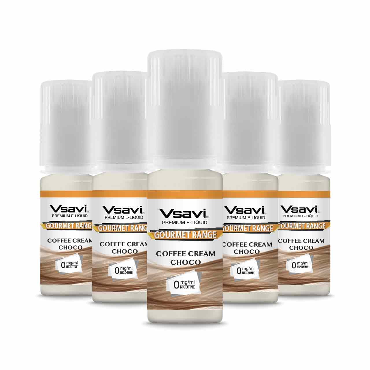 Vsavi Gourmet 100% VG E-liquid - Coffee Cream Choco Flavour 5 x 10ml