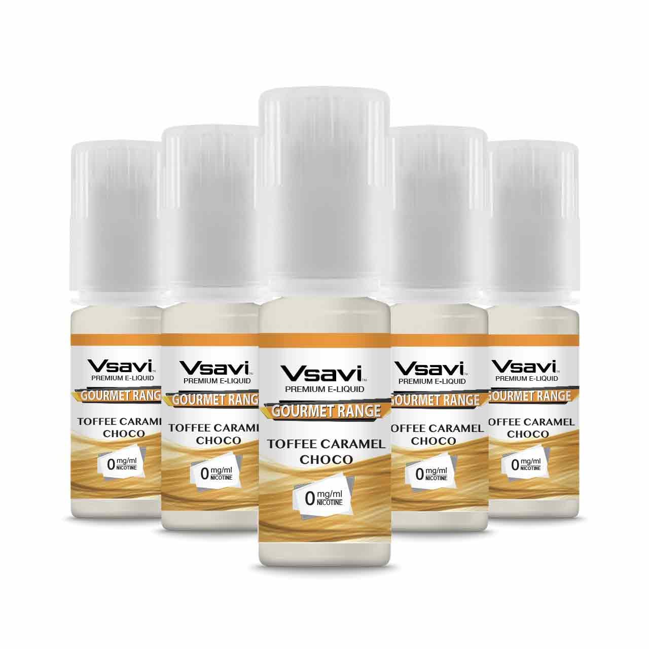Vsavi Gourmet 100% VG E-liquid - Toffee Caramel Choco Flavour 5 x 10ml