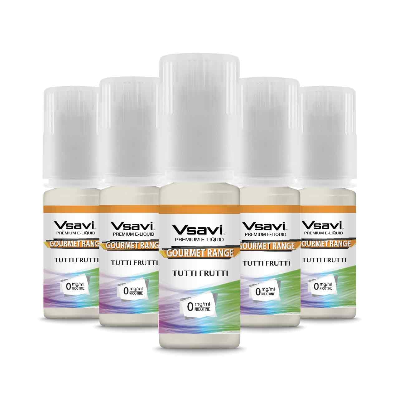 Vsavi Gourmet 100% VG E-liquid - Tutti Frutti Flavour 5 x 10ml