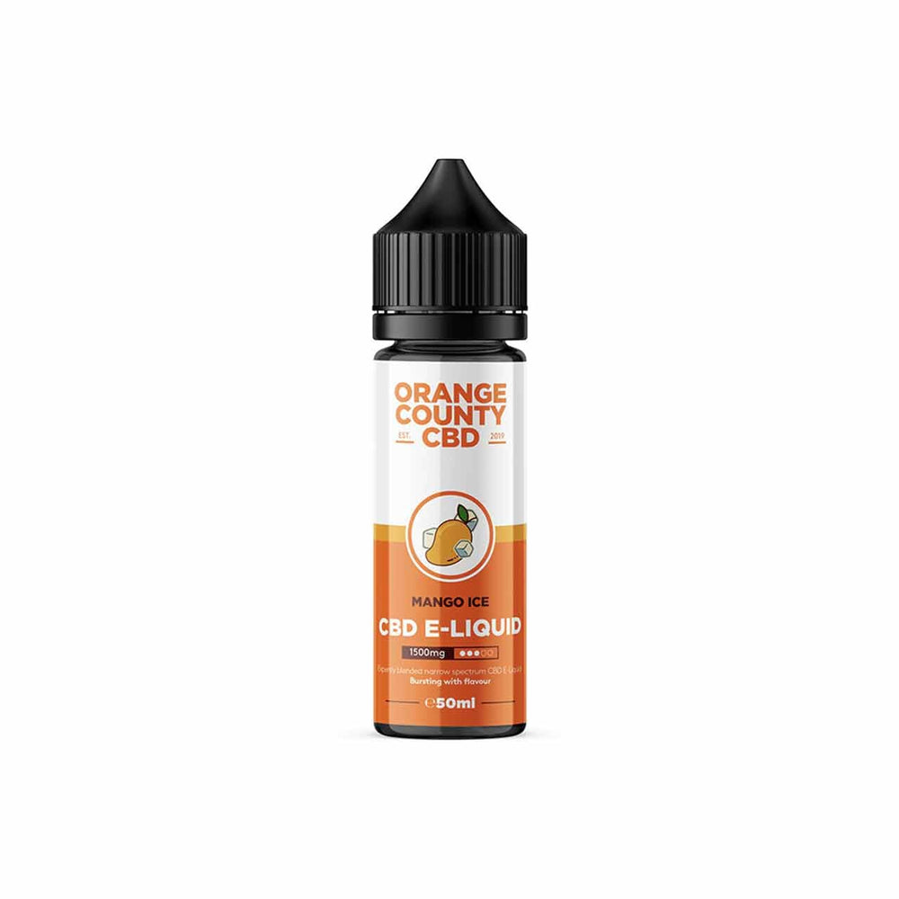 
                  
                    Orange County CBD Vape E-Liquid 1500mg mango ice
                  
                