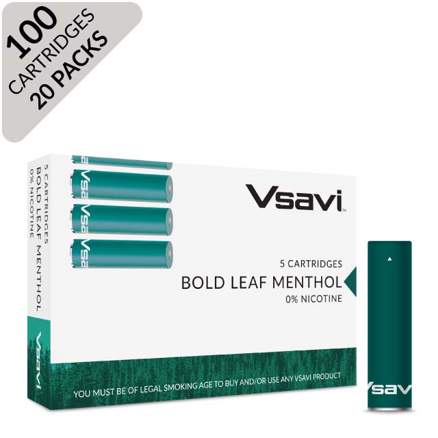 vsavi classic cartridges 100 pack bold leaf menthol