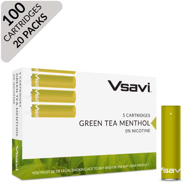 vsavi classic cartridges 100 pack green tea menthol