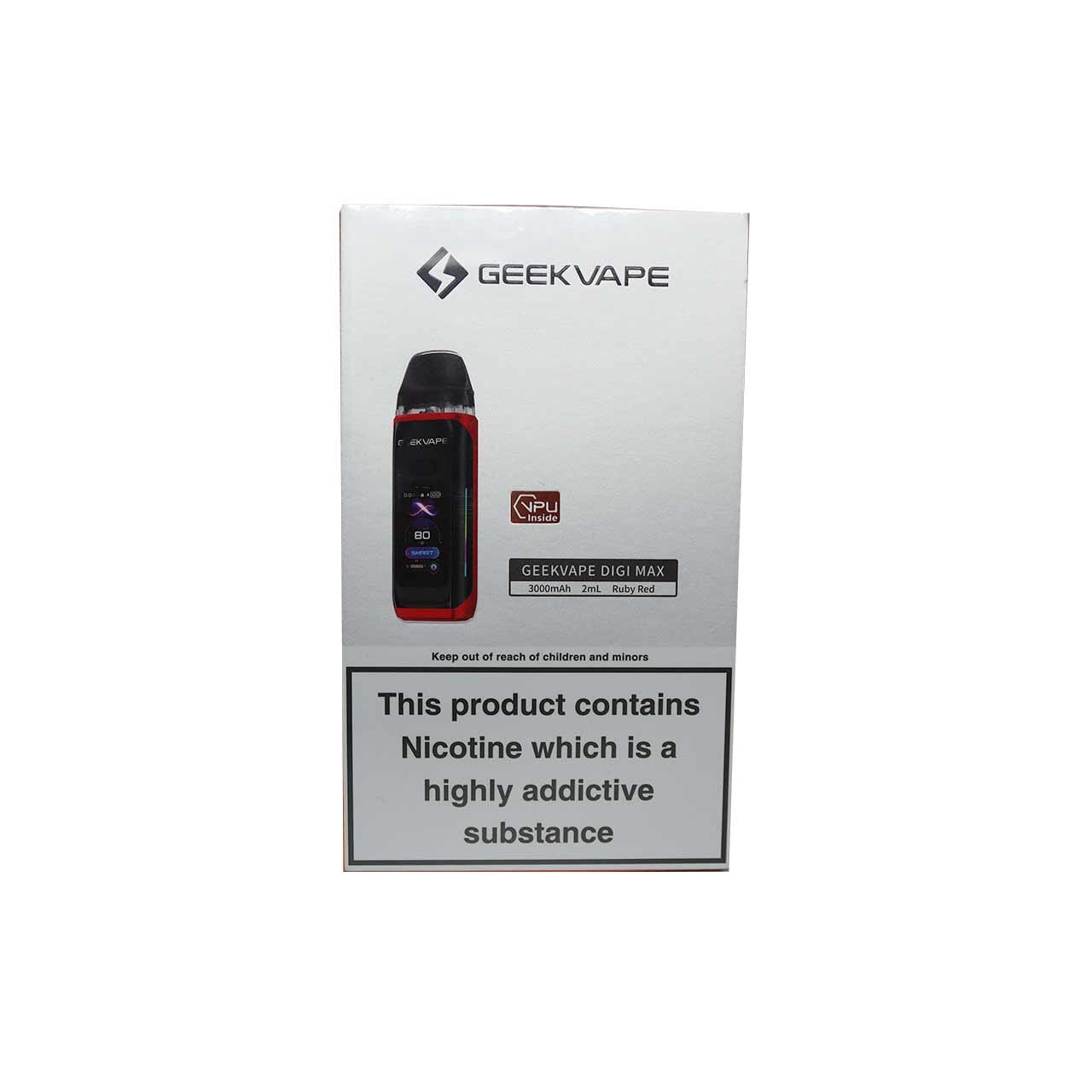 
                  
                    Geek Vape Digi Max Ruby Red product and packaging on a white background
                  
                