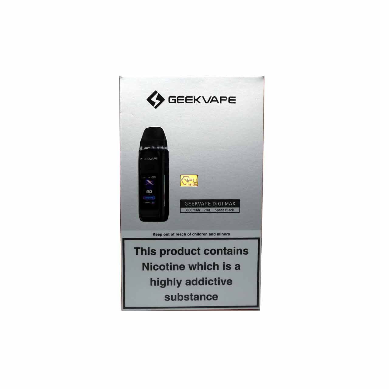 
                  
                    Geek Vape Digi Max Space Black product and packaging on a white background
                  
                