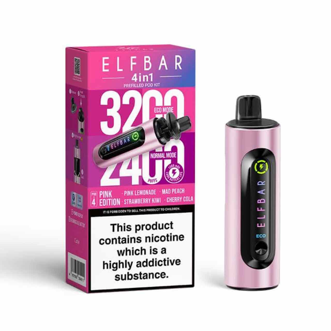 
                  
                    Elf Bar Pink Edition 4 in 1 Pod Kit
                  
                