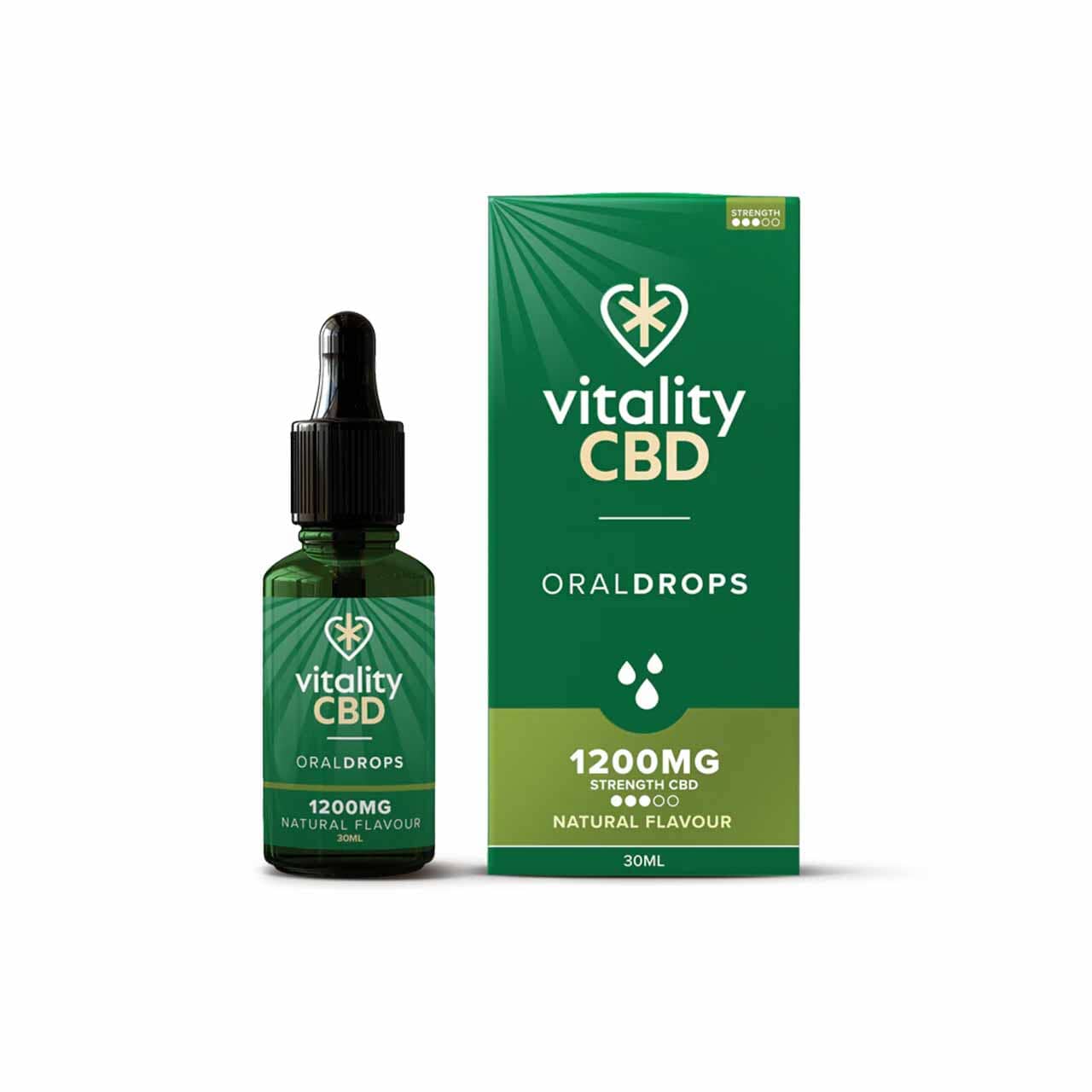 Vitality CBD Oil Drops - Natural 1200mg