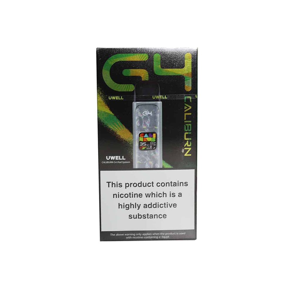 
                  
                    UWELL G4 Caliburn Karst Grey device packaging on a white background
                  
                
