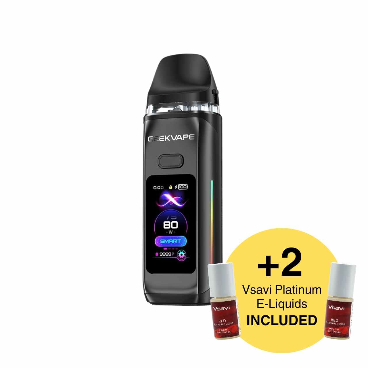 
                  
                    Geek Vape Digi Max black kit and two Vsavi Platinum vape juice offer
                  
                