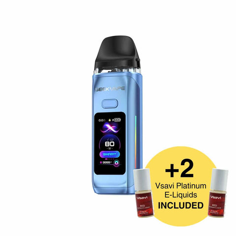 Geek Vape Digi Max blue kit and two Vsavi Platinum vape juice offer