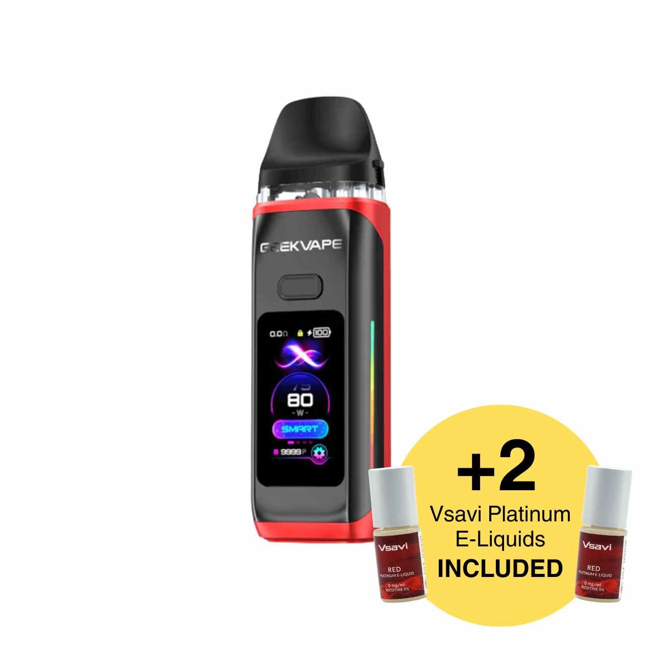 
                  
                    Geek Vape Digi Max red kit and two Vsavi Platinum vape juice offer
                  
                