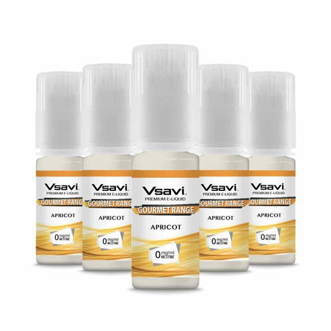 Vsavi Gourmet 100% VG E-liquid - Apricot Flavour 5 x 10ml
