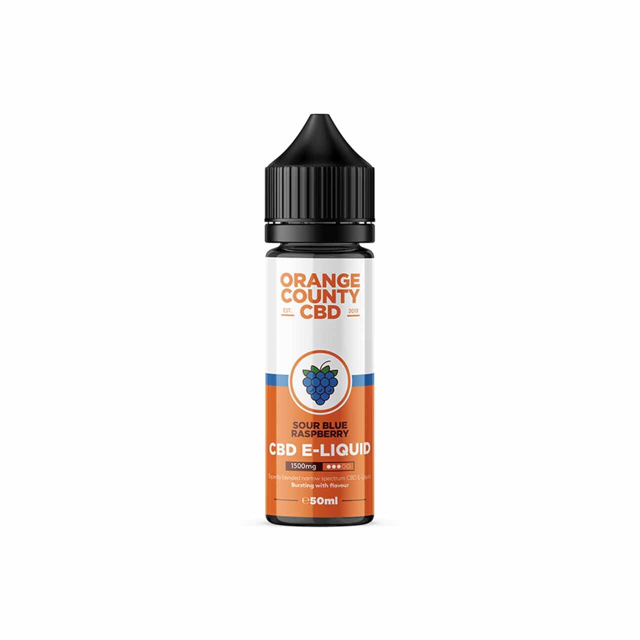 
                  
                    Orange County CBD Vape E-Liquid 1500mg sour blue raspberry
                  
                