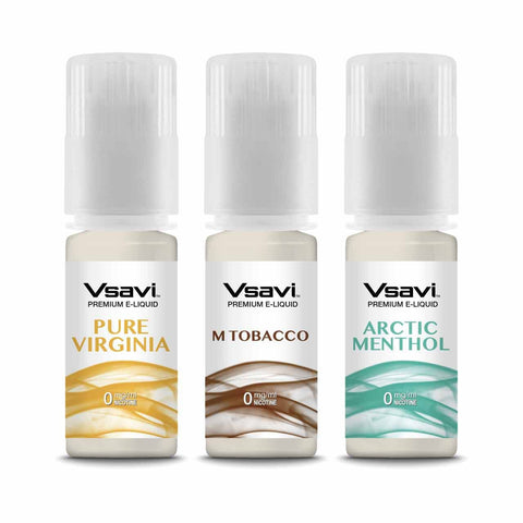Vsavi 100% VG E-Liquid Sample Bundle Tobacco and Menthol
