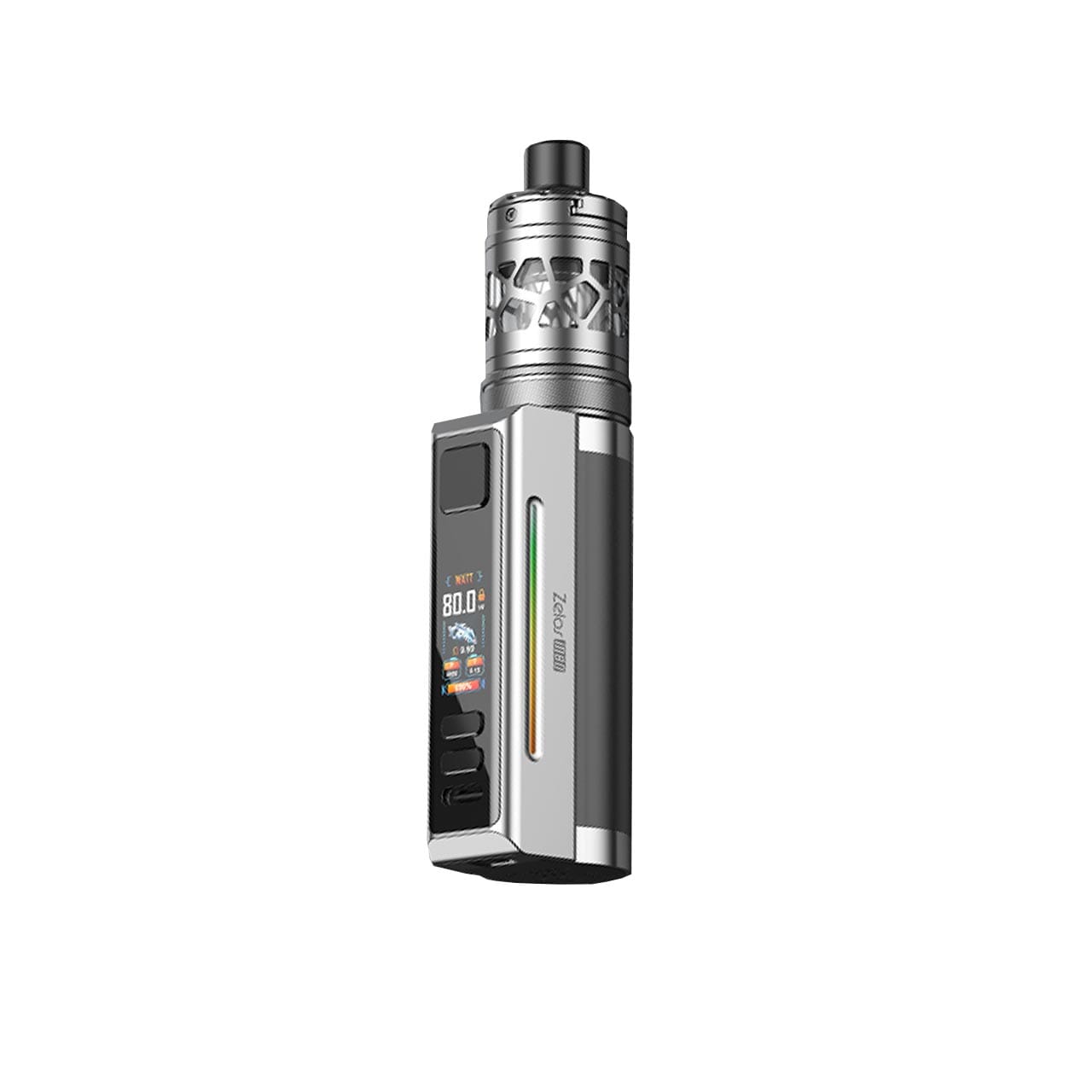 
                  
                    Aspire Zelos M80 black and silver on white background
                  
                