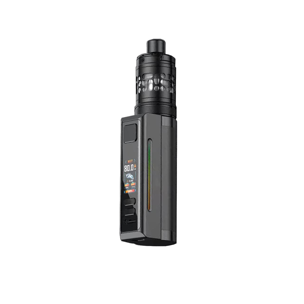 
                  
                    Aspire Zelos M80 full black and silver on white background
                  
                