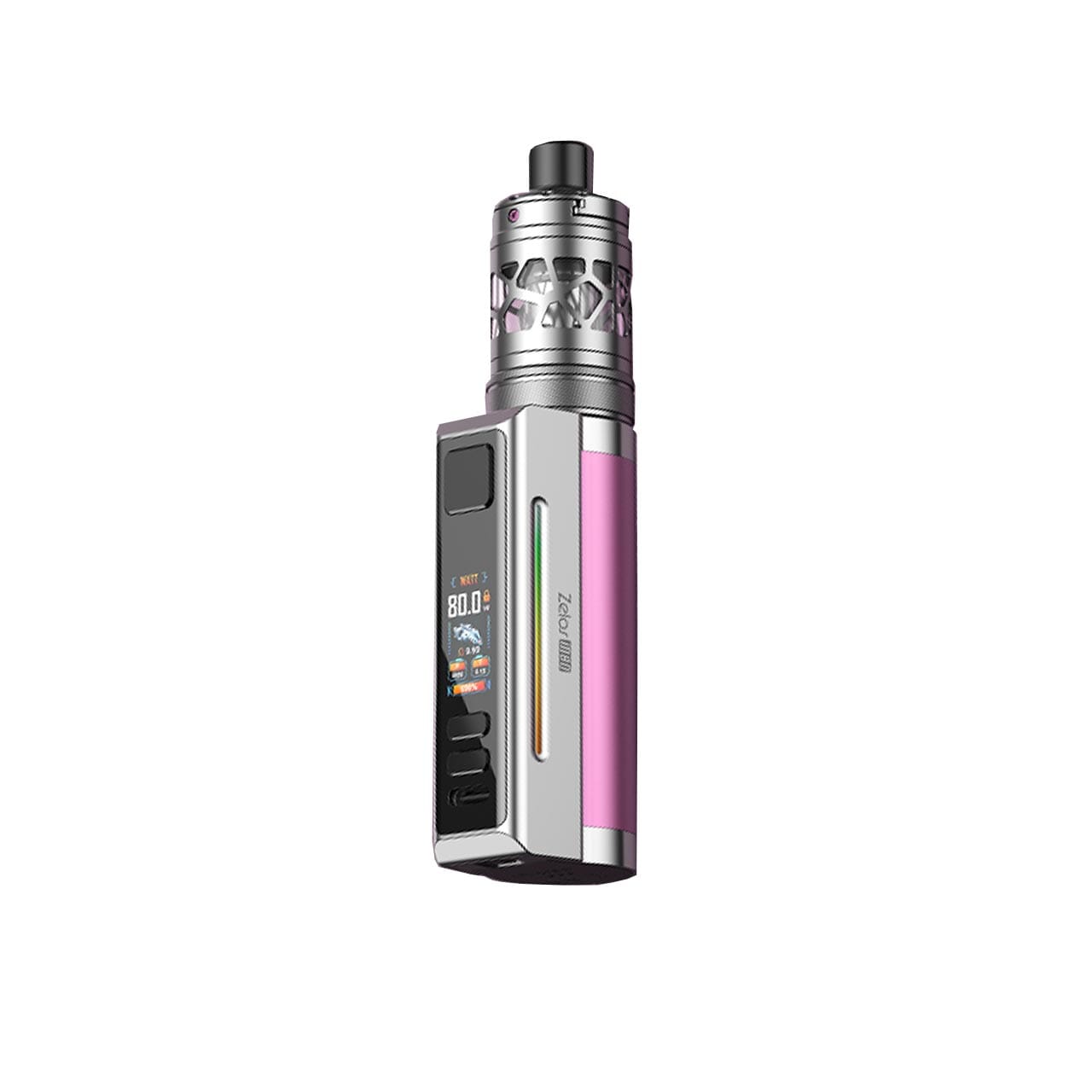 
                  
                    Aspire Zelos M80 pink and silver on white background
                  
                