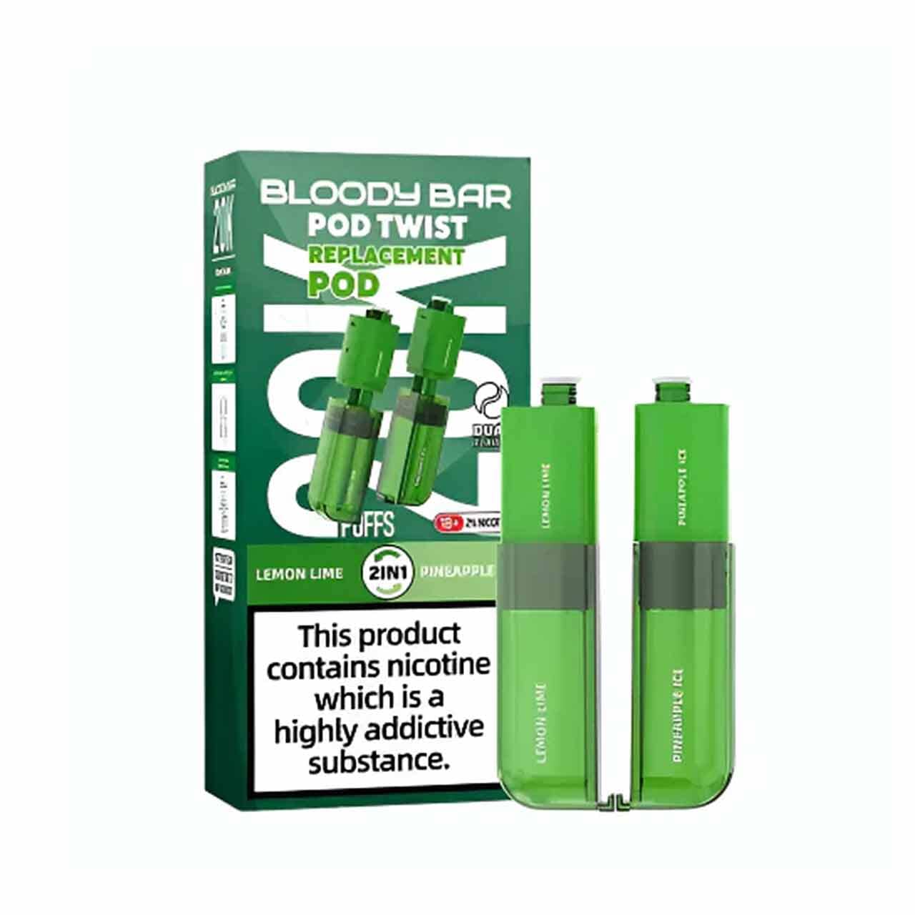 Bloody Bar Pod Twist lemon lime and pineapple ice replacement pod