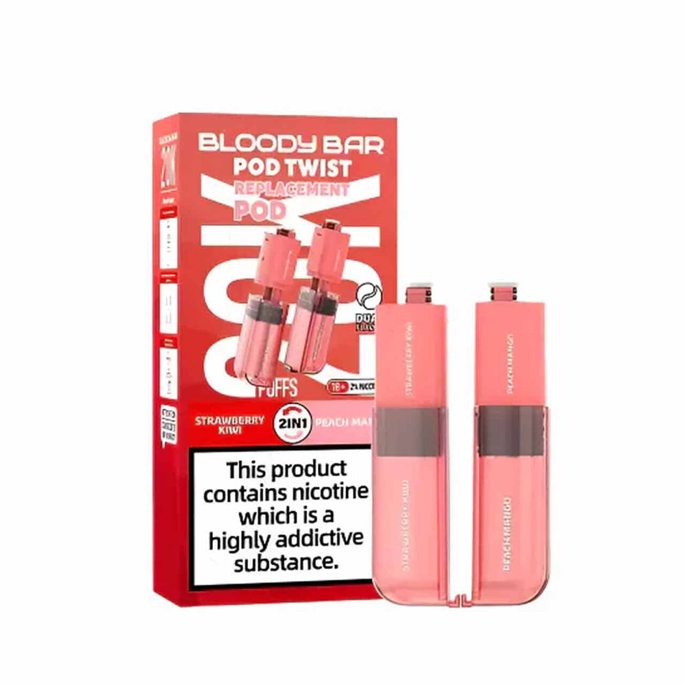 
                  
                    Bloody Bar Pod Twist strawberry kiwi and peach mango replacement pod
                  
                