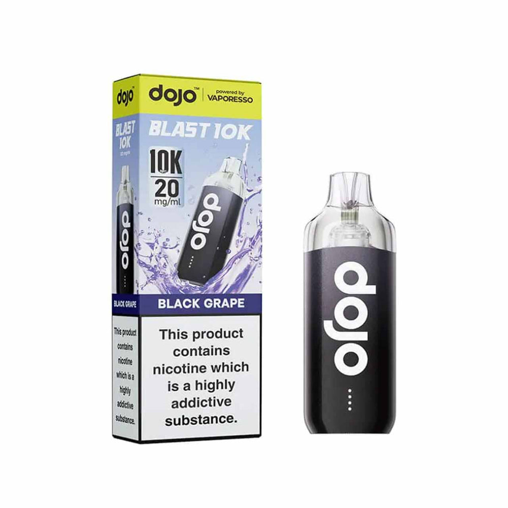 Vaporesso Dojo Blast 10K kit black grape with packaging white background