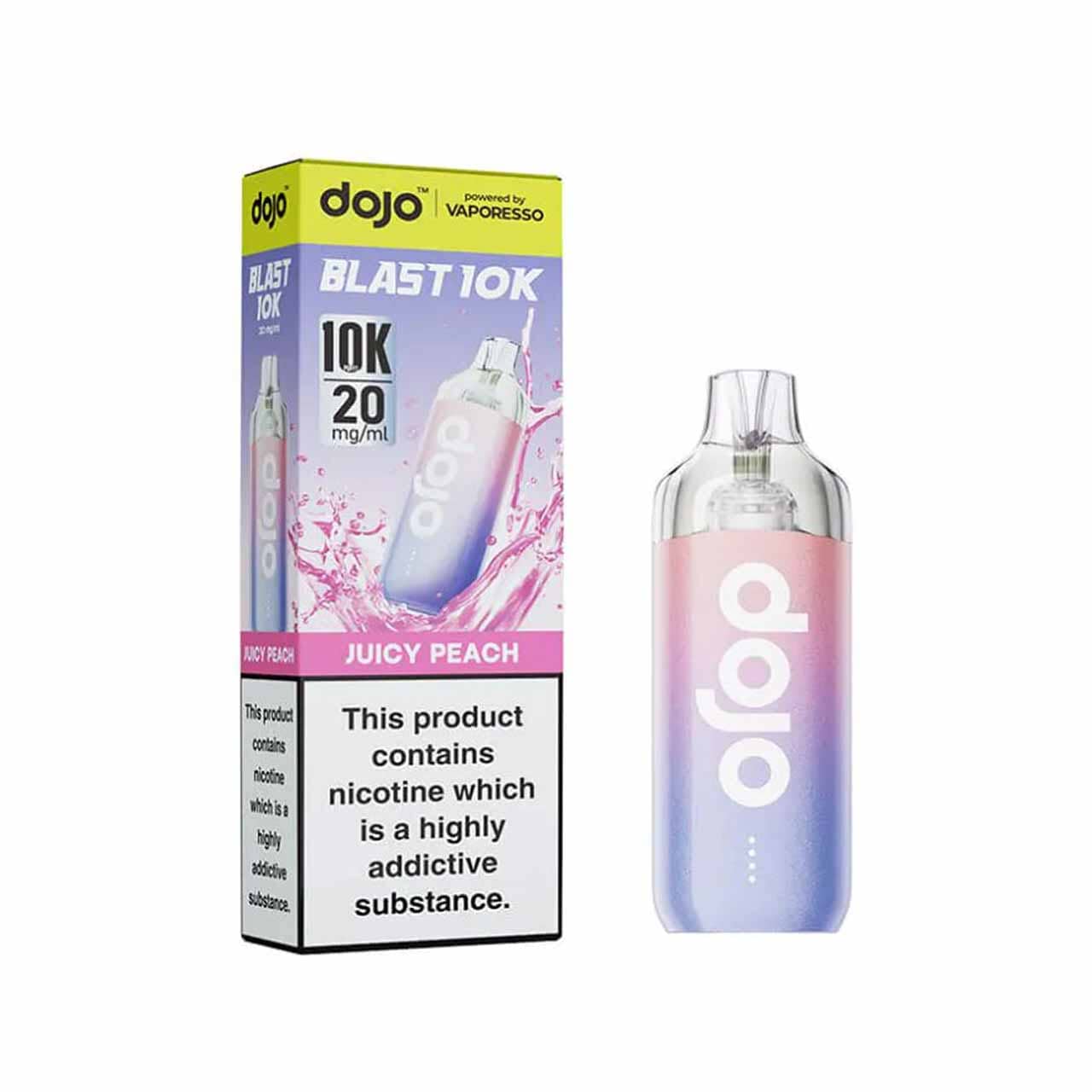 
                  
                    Vaporesso Dojo Blast 10K kit juicy peach with packaging white background
                  
                