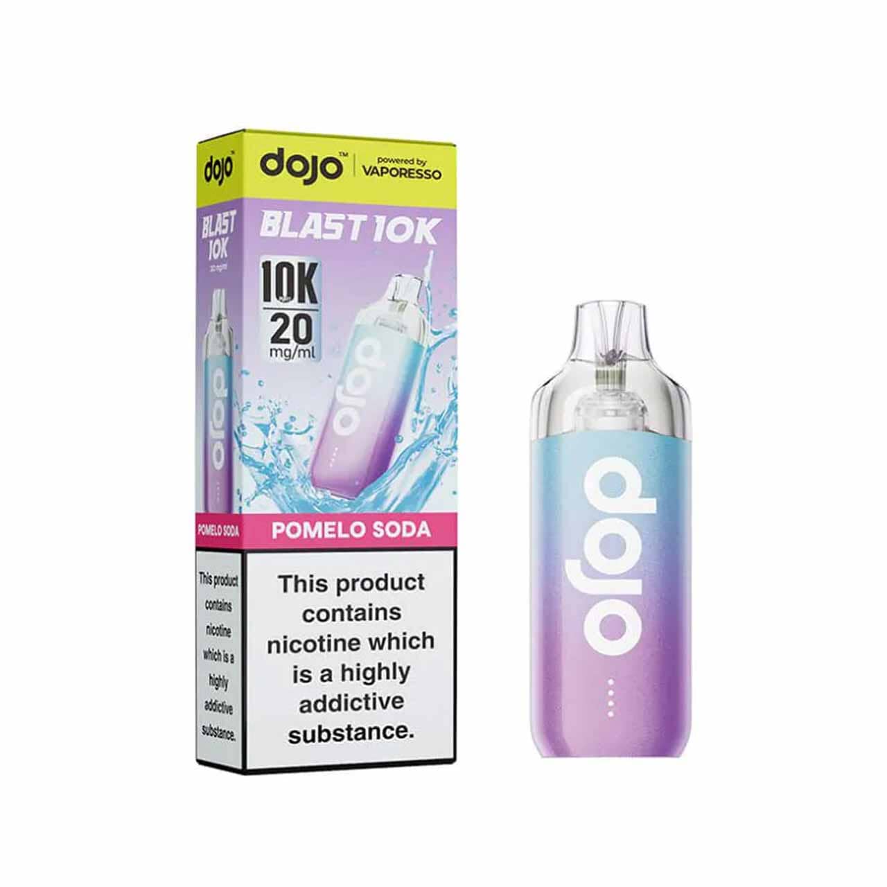 
                  
                    Vaporesso Dojo Blast 10K kit pomelo soda with packaging white background
                  
                