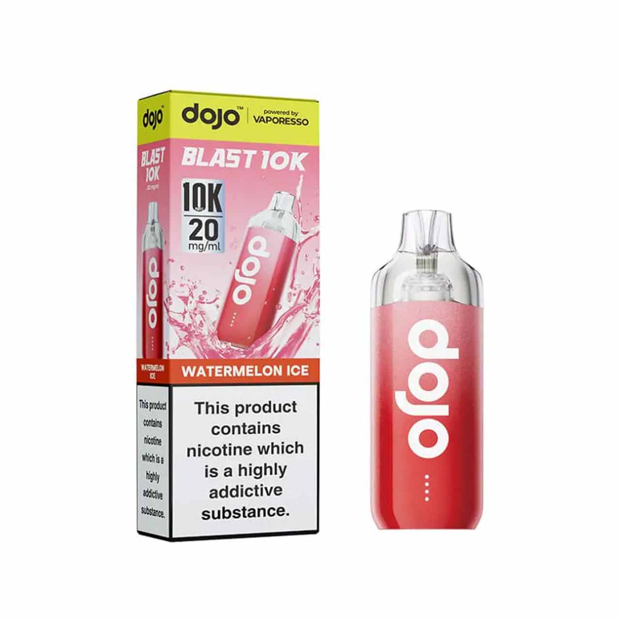 
                  
                    Vaporesso Dojo Blast 10K kit watermelon ice with packaging white background
                  
                