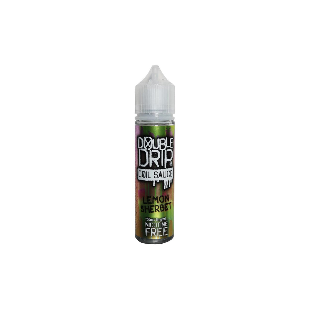 
                  
                    Bottle of Double Drip Lemon Sherbet vape juice on a white background
                  
                
