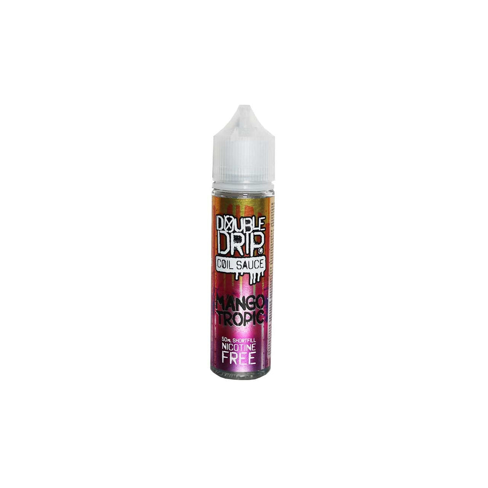 
                  
                    Bottle of Double Drip Mango Tropic vape juice on a white background
                  
                