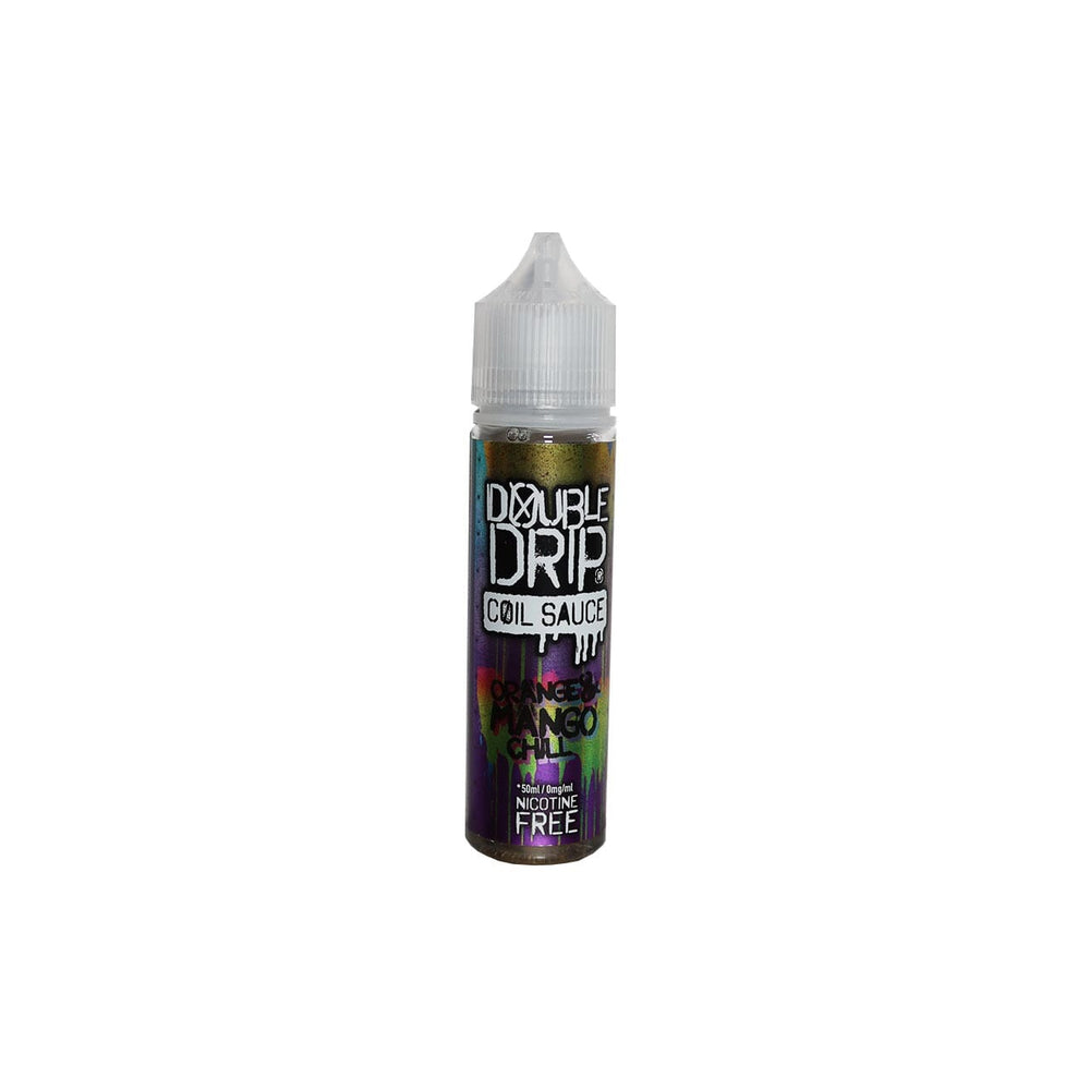 
                  
                    Bottle of Double Drip Orange and Mango Chill vape juice on a white background
                  
                