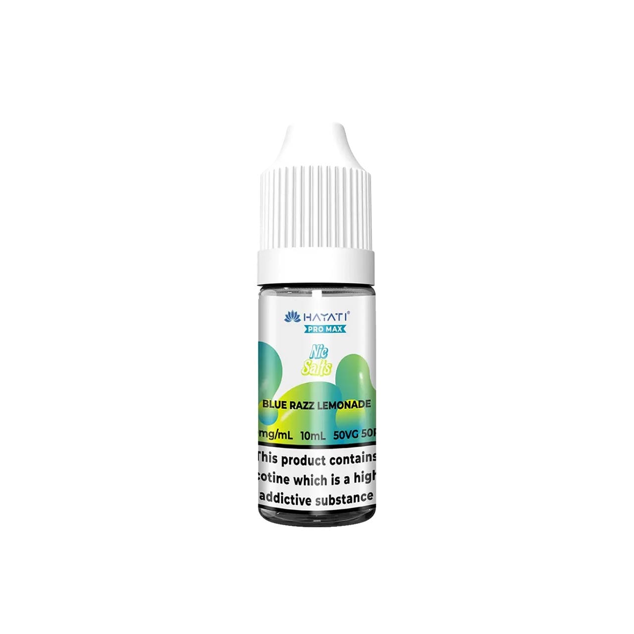 
                  
                    Hayati Pro Max vape juice bottle with blue razz lemonade flavour on a white background
                  
                