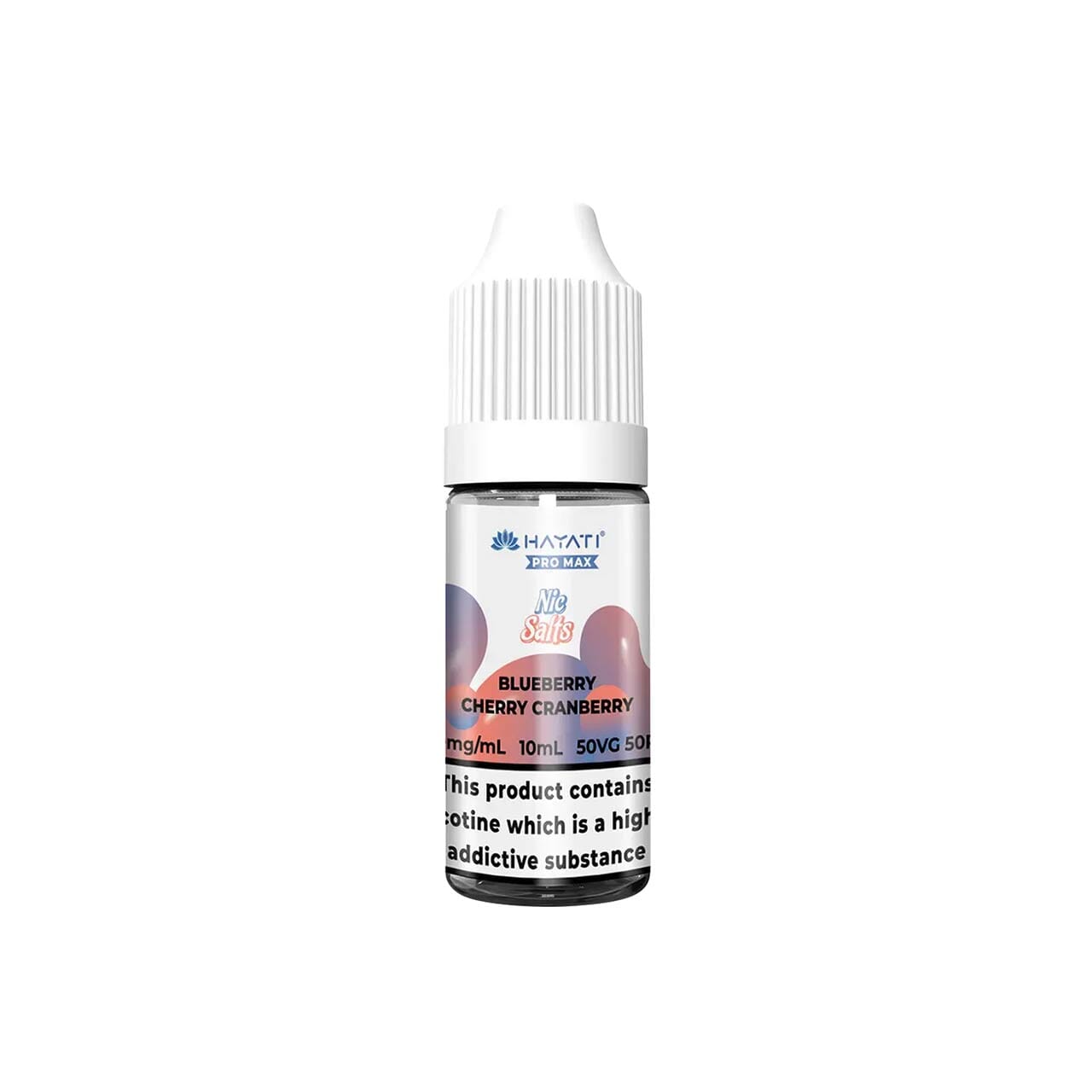 
                  
                    Hayati Pro Max vape juice bottle with blueberry cherry cranberry flavour on a white background
                  
                