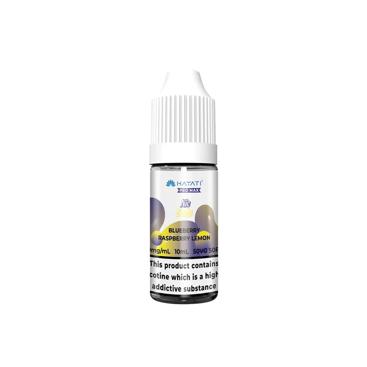 
                  
                    Hayati Pro Max vape juice bottle with blueberry raspberry lemon on a white background
                  
                