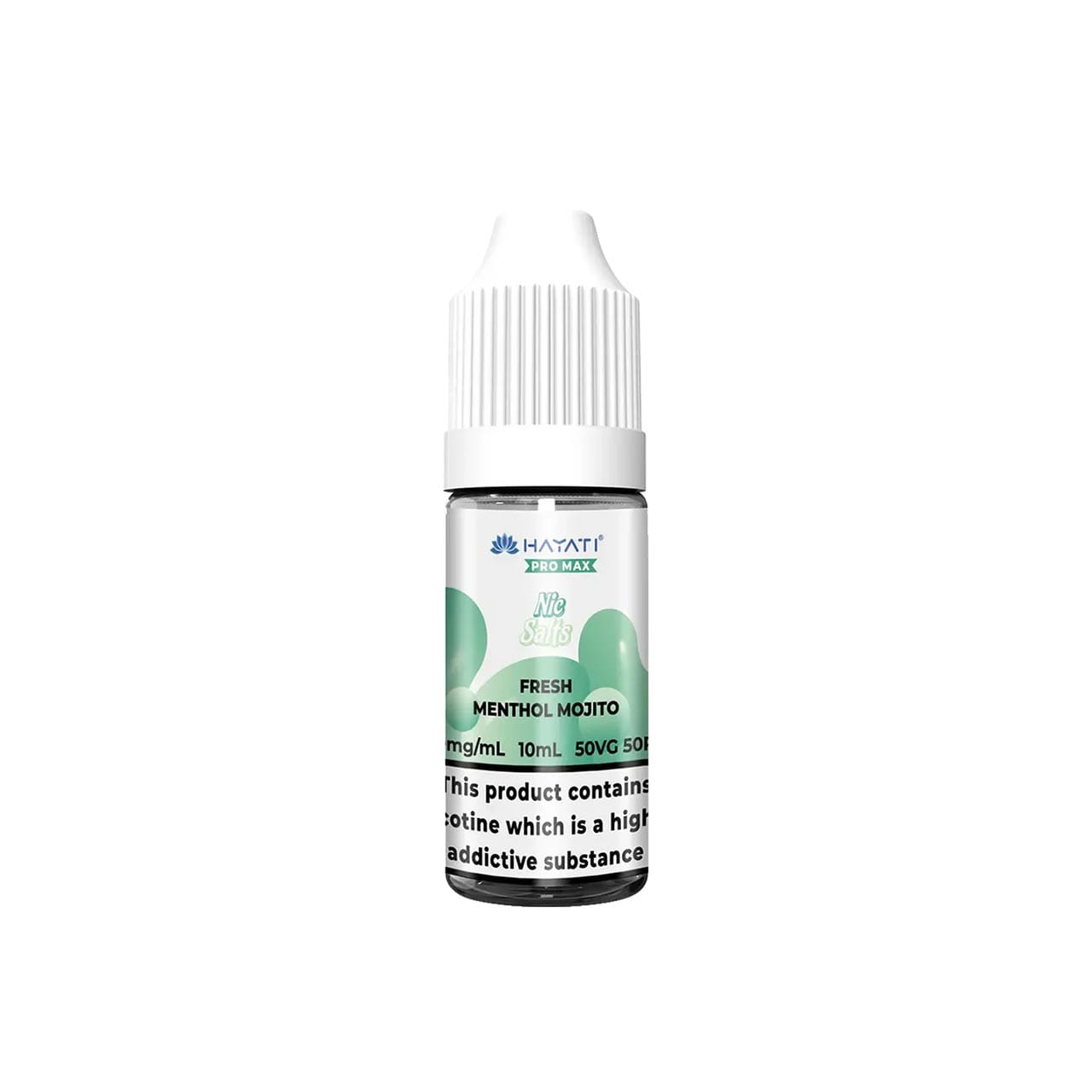 
                  
                    Hayati Pro Max vape juice bottle with fresh menthol mojito flavour on a white background
                  
                