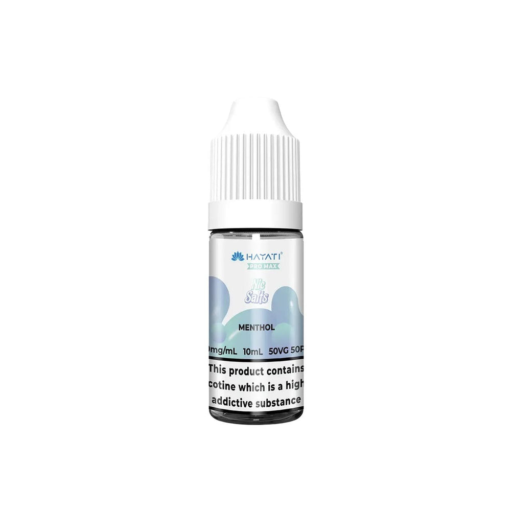 
                  
                    Hayati Pro Max vape juice bottle with menthol flavour on a white background
                  
                