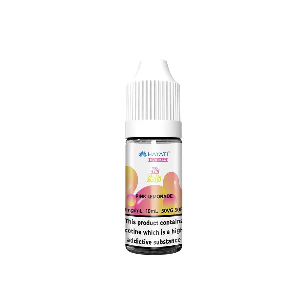 
                  
                    Hayati Pro Max vape juice bottle with pink lemonade flavour on a white background
                  
                