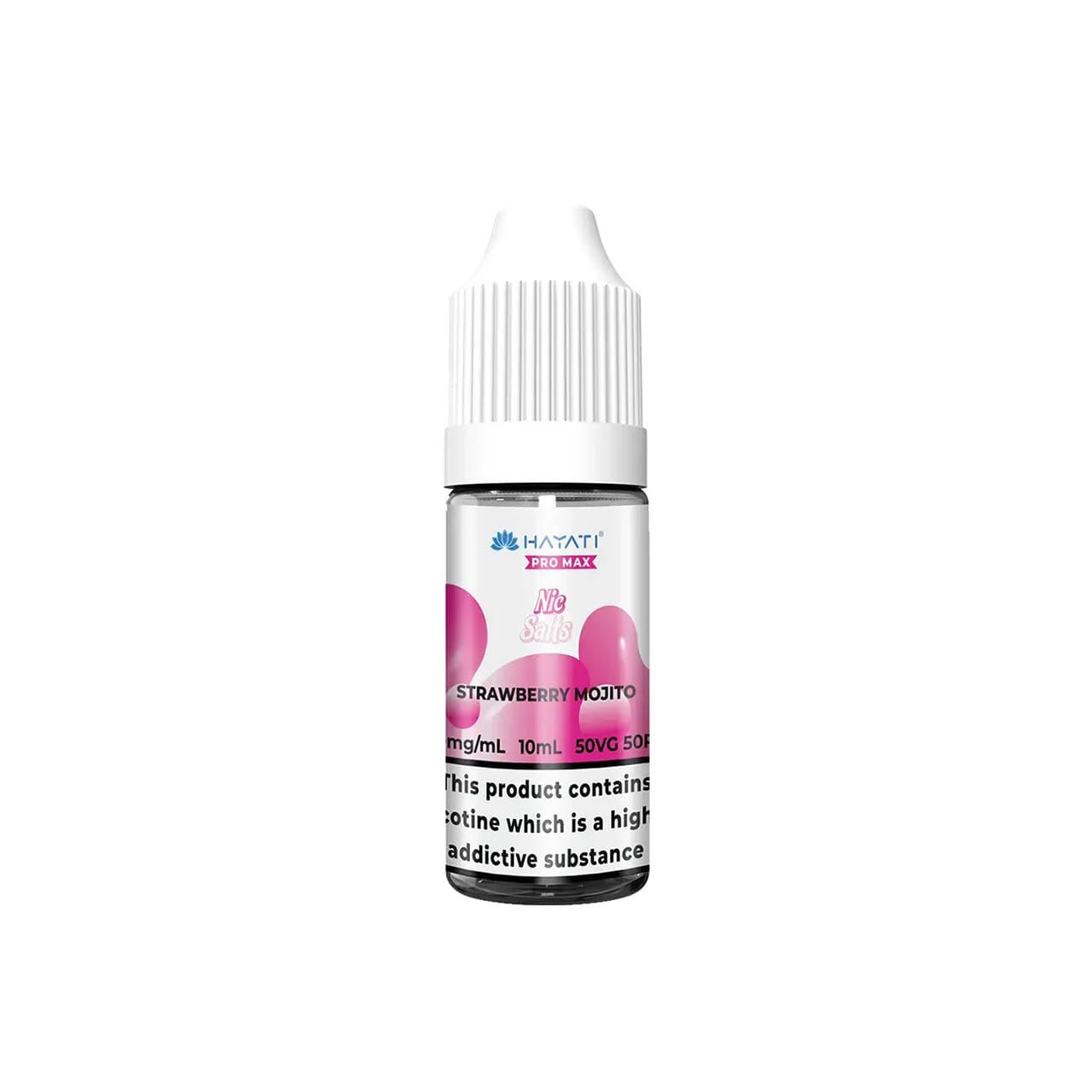 
                  
                    Hayati Pro Max vape juice bottle with strawberry mojito flavour on a white background
                  
                