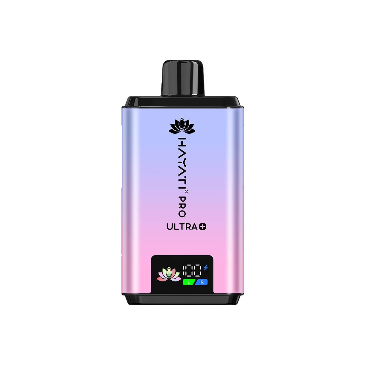 
                  
                    Hayati Pro Ultra Plus pink and purple design on a white background
                  
                