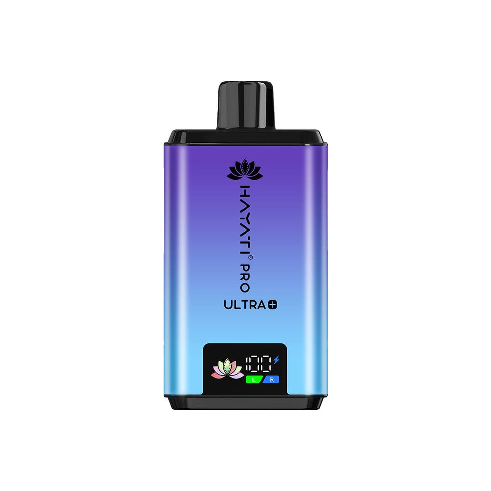 
                  
                    Hayati Pro Ultra Plus purple and blue design on a white background
                  
                