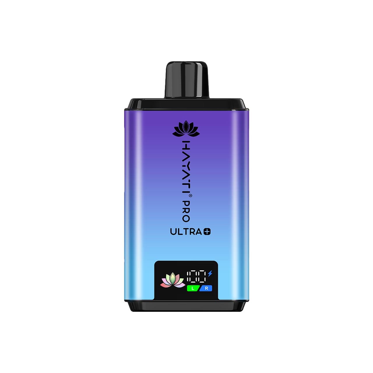 
                  
                    Hayati Pro Ultra Plus purple and blue design on a white background
                  
                