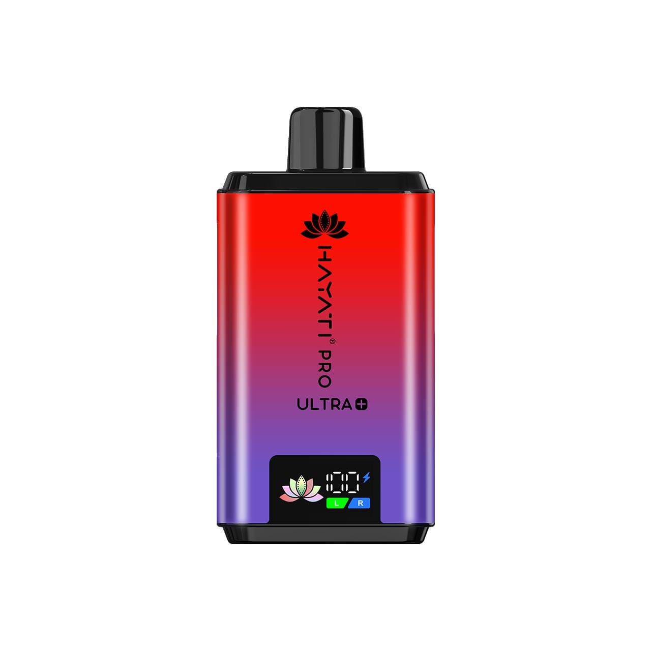 
                  
                    Hayati Pro Ultra Plus red and purple design on a white background
                  
                