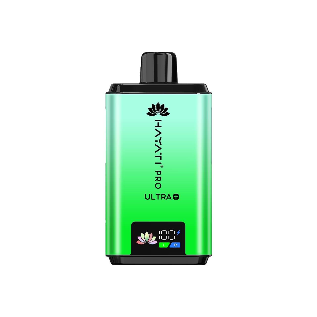 
                  
                    Hayati Pro Ultra Plus green gradient design on a white background
                  
                