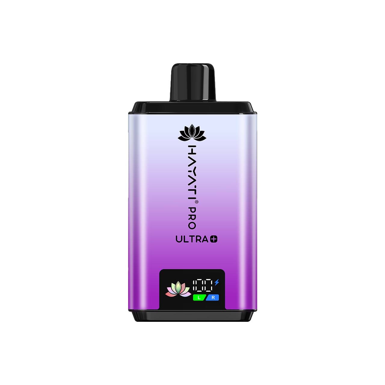 
                  
                    Hayati Pro Ultra Plus purple gradient design on a white background
                  
                