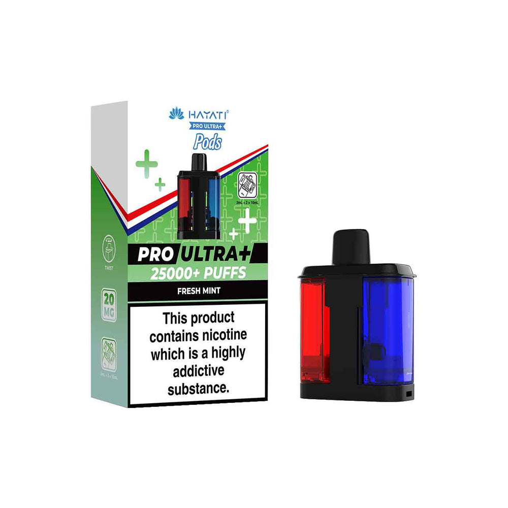 
                  
                    Hayati Pro Ultra Plus Refill Pack and Packaging Fresh Mint White Background
                  
                