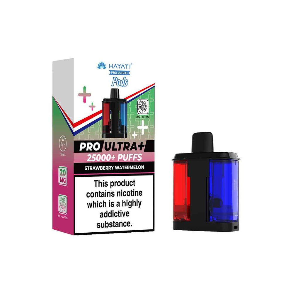 
                  
                    Hayati Pro Ultra Plus Refill Pack and Packaging Strawberry Watermelon White Background
                  
                
