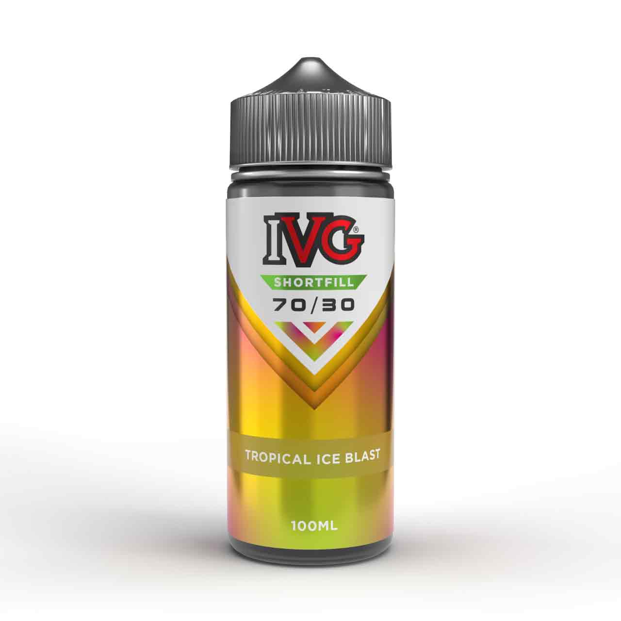 
                  
                    IVG Tropical Ice Blast shortfill e-liquid bottle on a white background
                  
                