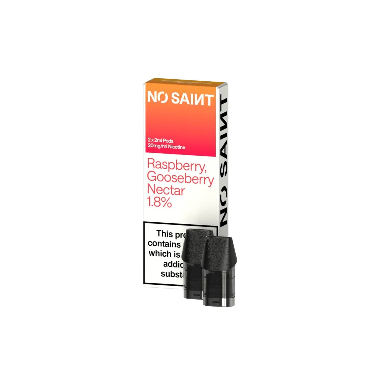 
                  
                    No Saint Raspberry Gooseberry Nectar Flavour Prefilled Pods  Pack
                  
                
